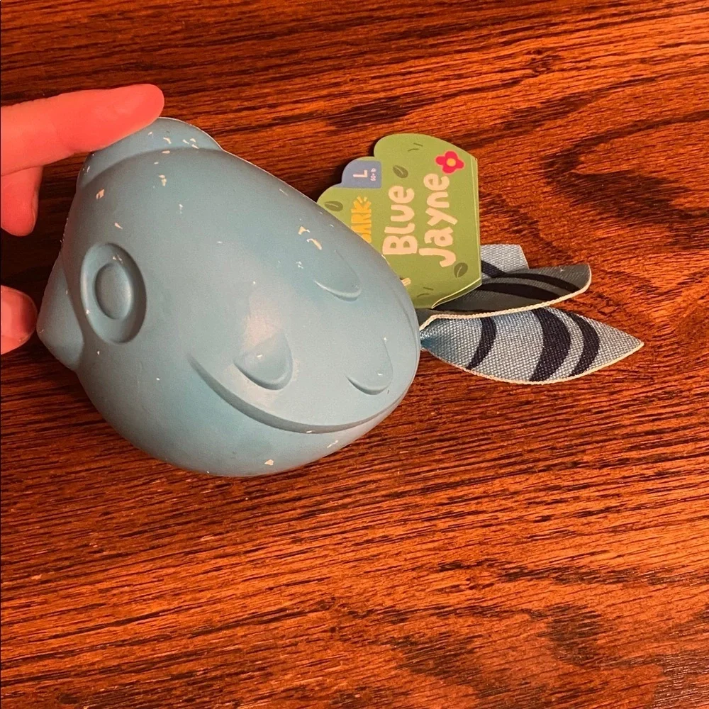 BARK Blue Jayne Dog Toy Natural Rubber Vanilla Scented Tug & Fetch NWT